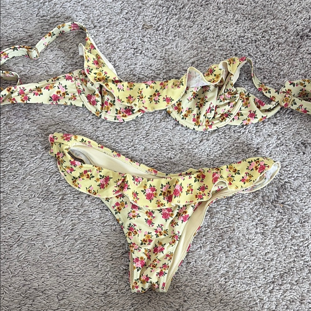 Blackbough Yellow Floral Bikini - Gem
